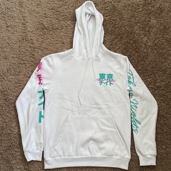 Worn once. Vibrant white hoodie - Picture 2 of 5
